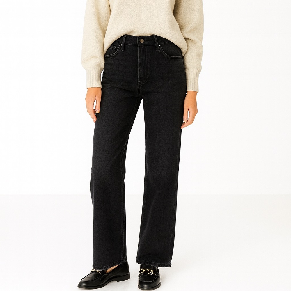 $650 ROTATE BY BIRGER CHRISTENSEN Black Straight fit high waisted Jean size 33